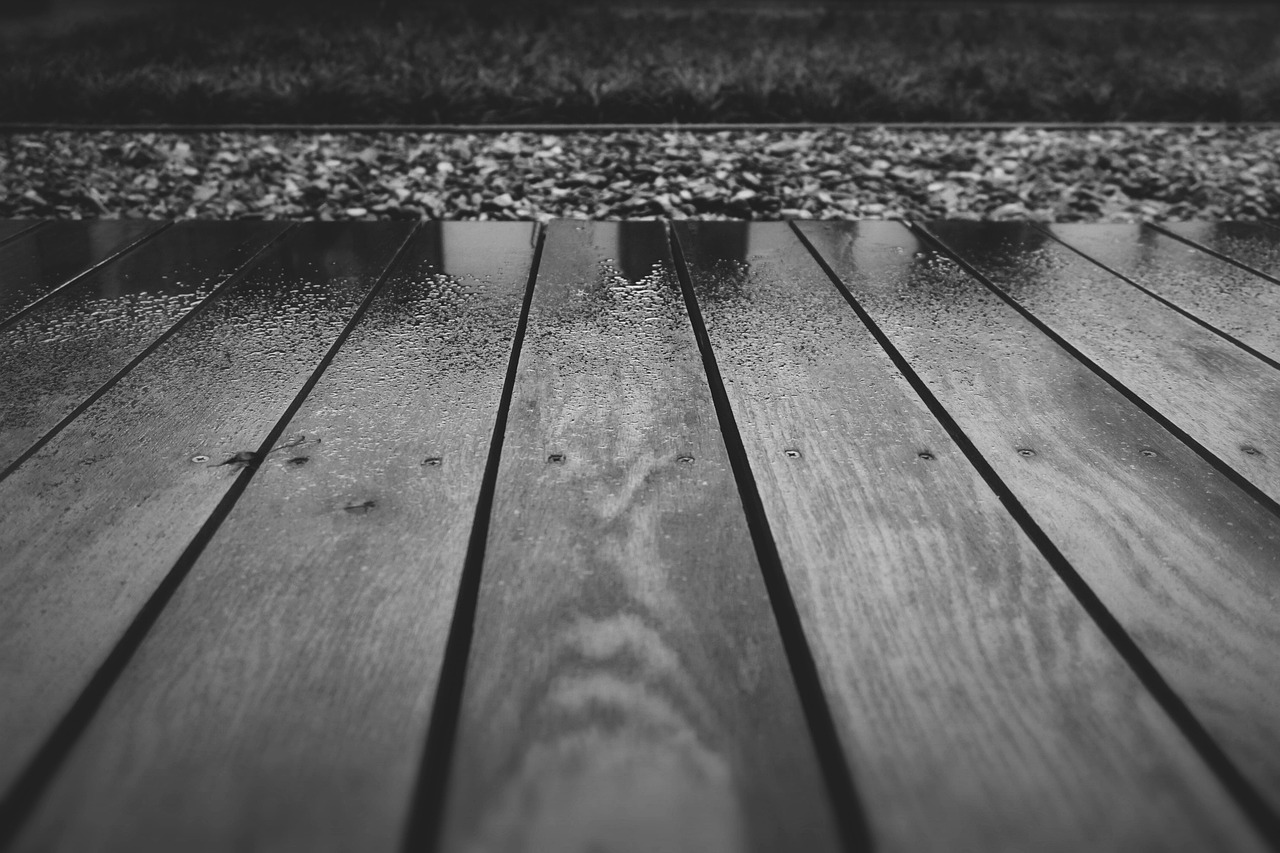Detail terasových prken podlahy